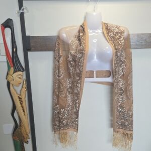 Elegant Paisley Tan Scarf (🛍 6/$36)